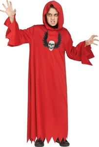 Child Red Ghoul Hooded Robe Devil Costume - Picture 1 of 2