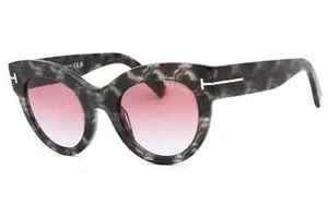 Nuevas gafas de sol Tom Ford estuche blando - FT1063/S Lucilla 56Z - gris habana/violeta - Imagen 1 de 4