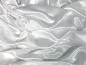 Back Crepe Satin Fabric Silky Bridal Dress Lining Craft Satin Fabric 150cm - Picture 1 of 3