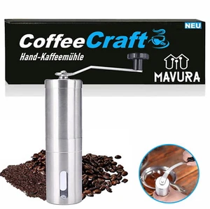 COFFEECRAFT Manuelle Kaffeemühle Edelstahl Handkaffeemühle mit Keramik-Mahlwerk - Bild 1 von 6