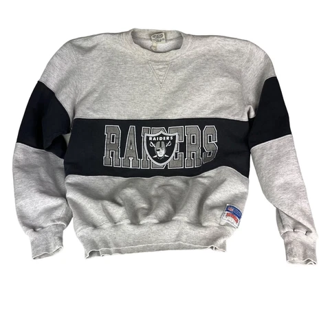 NFL Raiders Men's Crewneck Sweater Nutmeg Miles Made in USA Vintage Size XL Cover