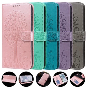 Flip Embossing Wallet Case Cover For iPhone 14 11 12 13 Pro Max Mini 6 7 8 Plus - Picture 1 of 17