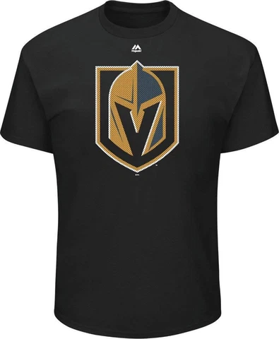 Vegas Golden Knights Men's Big & Tall S/S Distress Tee Shirt - Black NHL Cover