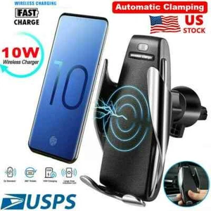 Cargador para Auto Coche Rapido Inalambrico Carga de Carro Soporte Telefono 2in1 - Picture 1 of 16