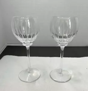 Coppia bicchieri da vino Hermes Fanfara cristallo trasparente made in France - Foto 1 di 11