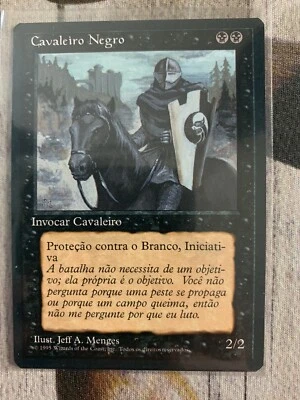 MTG Portuguese FBB 4th Edition Black Knight Pack Fresh - Image 1 of 2