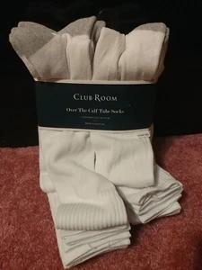 MSRP $40 Club Room Men's Over the Calf Socks - 12-Pack White Shoe Size 7-12 - Picture 1 of 11