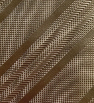 Corbata de seda COVERI beige topo a rayas Italia Foto 1 de 4