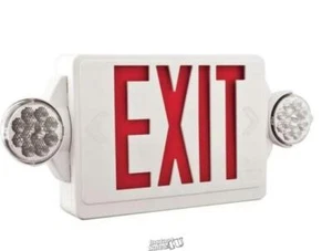 Lithonia Lighting-LHQM Series 120/277-Volt Integrated LED White Red Exit - Picture 1 of 3