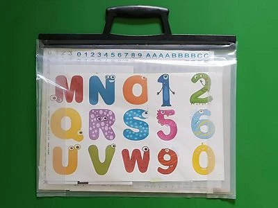 A2 CLEAR ART WORK CARRY CASE PORTFOLIO ART FILE FOLDER SCHOOL HOLDALL - Image 1 of 4