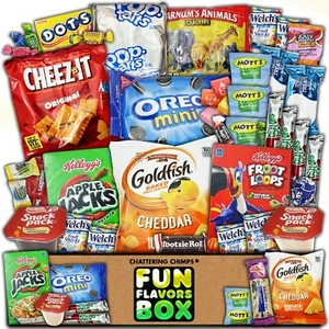 Lunch Box Snacks Box Candy Cookies Cereal (40 Count) Snack Care Package Gift Box - Picture 1 of 8