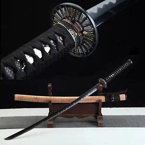 Clay Tempered Tamahagane Steel Blade Full Tang Katana Japanese Samurai Sword - Picture 1 of 10