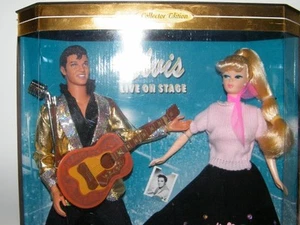 1996 Collectors Edition Barbie Loves Elvis 2 Doll Gift Set 11.5" Dolls - Picture 1 of 10
