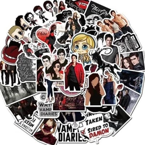 Lotto di 50 decalcomanie adesive assortite a tema The Vampire Diaries - Foto 1 di 1