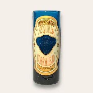 Tequila Corralejo Reposado Heavy Cobalt Blue Shot Glass Liquor Bar Barware - Picture 1 of 3