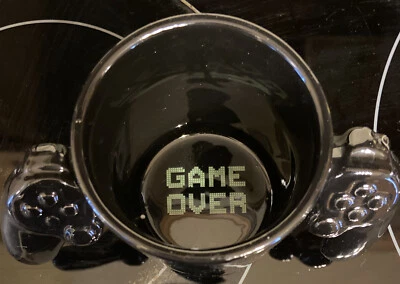 Game Over Big Mouth 14 ounce PlayStation controller Coffee Mug Xbox Pc Gamer +++ - Image 1 of 4