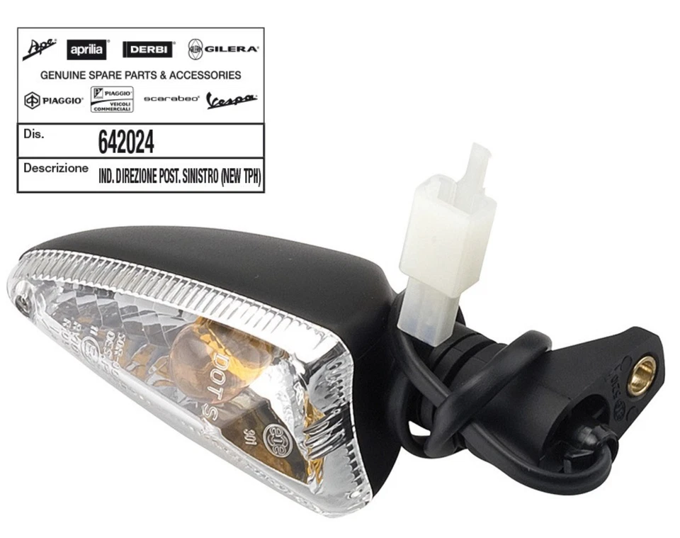 Freccia Posteriore Sinistra COMPLETA ORIGINALE Piaggio Typhoon 125 4T 2V 2010-15 - Immagine 1 di 1