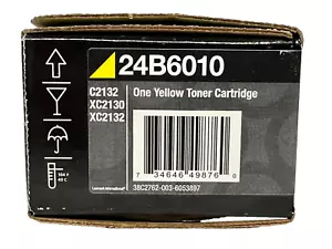 Cartucho de tóner genuino Lexmark 24B6010 AMARILLO de alto rendimiento - Bolsa sellada / 2014 - Imagen 1 de 4