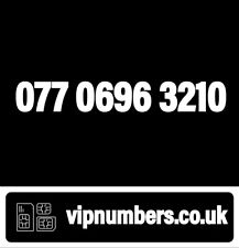 077 0696 3210 Memorable GOLD PLATINUM VIP MOBILE NUMBER Pay as You Go SIM CARD