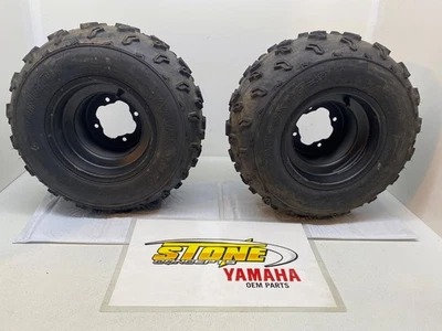 10" YAMAHA RAPTOR 125 OEM REAR WHEELS QUINGDA 19X10X9 TIRES 4/115 - Image 1 of 4