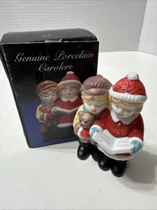 Weihnachtsartikel echt Porzellan Karolinger Figur Junge Mädchen Sänger - Bild 1 von 10