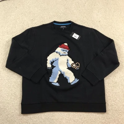 Suéter masculino Bonobos Supersoft Fleece Crew XL Yeti in the City azul marinho novo - Imagem 1 de 4