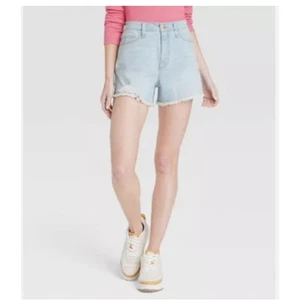 Universal Thread Womens Size 0 Light Blue Highest Rise Vintage Midi Jean Shorts - Picture 1 of 5