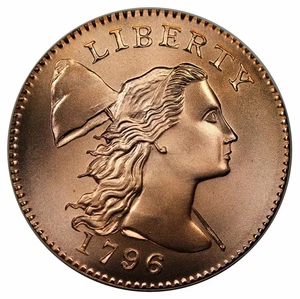 Gallery Mint imitation 1796 Liberty Cap 1c, ex John Whitney Walter Collection - Picture 1 of 5