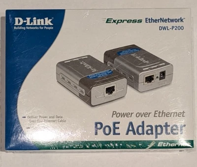 D-Link DWL-P200 Express EtherNetwork Power over Ethernet PoE Adapter New Sealed! - Image 1 of 2