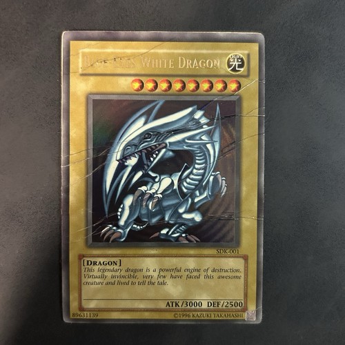 Yugioh Blue-Eyes White Dragon SDK-001 Ultra Rare Faded PSA NM | eBay