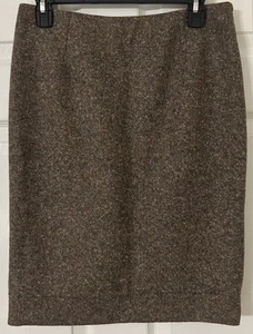Emanuel Ungaro Brown 100% Wool Skirt Womens Size 38 Made In Italy Vestimenta Spa - Picture 1 of 8