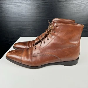 Stivaletti stringati donna RALPH LAUREN PURPLE LABEL stile vittoriano 8,5 B - Foto 1 di 10