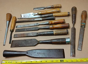 Lote de herramientas de cincel de carpintería vintage Buck Bros, PEXTO, D.R.Barton, W. Butcher ¡ETC! - Imagen 1 de 19