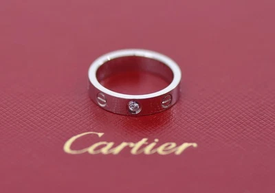 Cartier бриллиант 18K белое золото любовь кольцо размер 48 - Изображение 1 из 4
