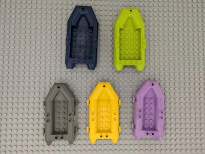 Lot Of 5 Lego Random Rubber Boat Yellow 4501130 Grey 4215567 Purple 6075171 - Image 1 of 4