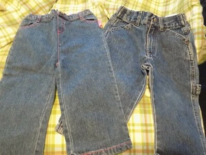 Jeans ~ 2 Pairs ~ Wrangler and Sesame Street ~ Size 18 Months - Picture 1 of 1