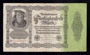 F.C. ALEMANIA GERMANY , 50000 MARK 1922 , MBC- (VF-) . - Picture 1 of 2