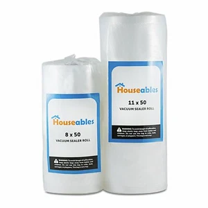 Rotoli Sigillanti Sottovuoto, Sacchetti Alimentari Sous Vide, Due, Grandi 11" x 50' e 8" x 50' Combo - Foto 1 di 9