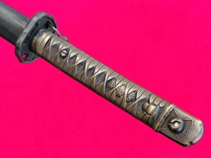 Vintage Sword Japan Samurai Katana Army Equip Signed Edge 95 Style Brass Handle - Picture 1 of 10