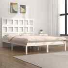 White Solid Pine Wood Bed Frame 120x190cm 4ft Small Double Untreated