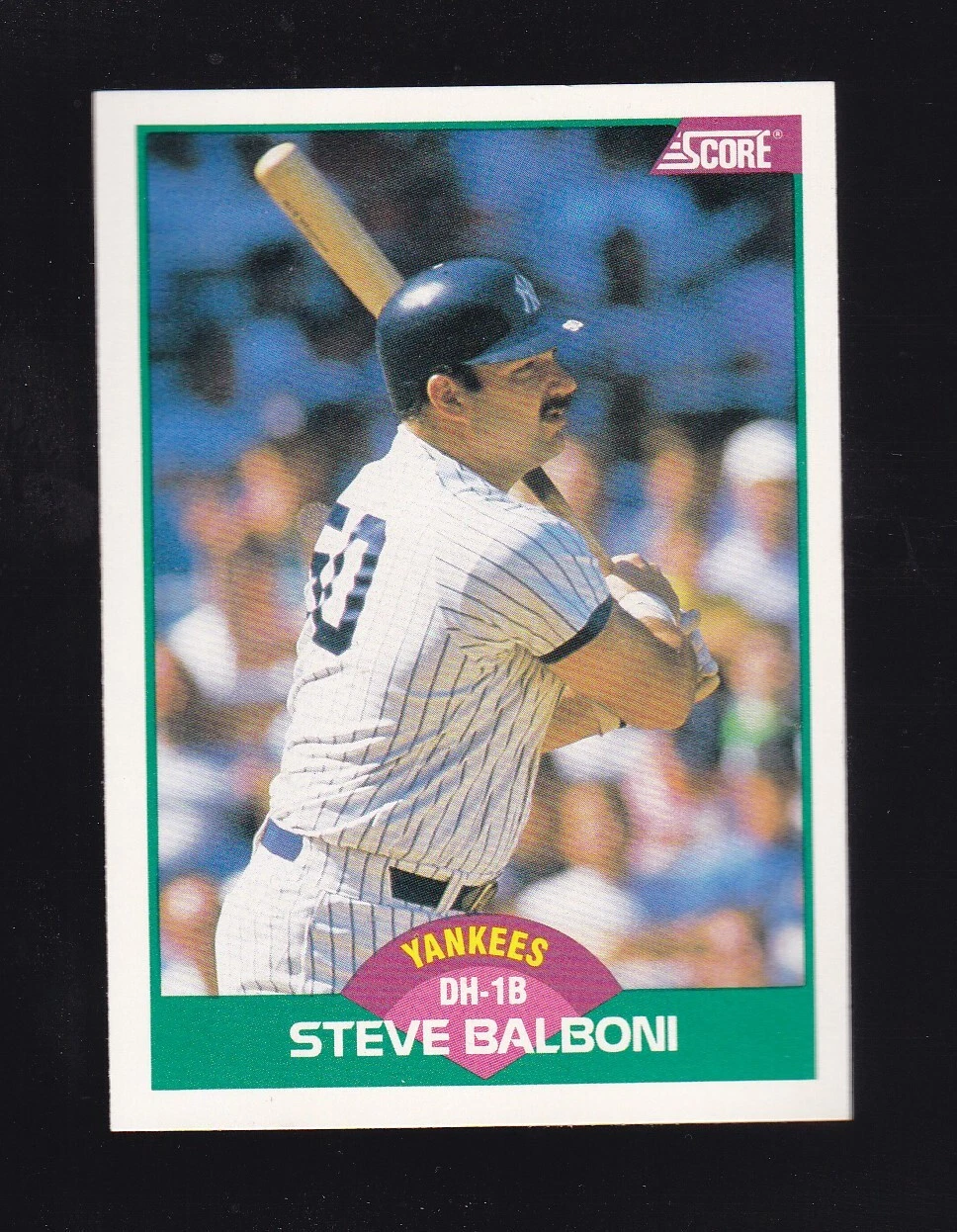 1989 Score Rookie & Traded Steve Balboni #27T New York Yankees