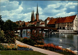 Brücken Motiv-AK Bridge Brücke in LÜBECK mit Blick auf Malerwinkel color AK 1974 - Bild 1 von 2