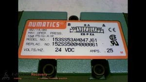 NUMATICS 153SS53AM047J61 PODWÓJNY ZAWÓR ELEKTROMAGNETYCZNY 24VDC 0,25 AMP, NOWY* #169724 - Zdjęcie 1 z 5