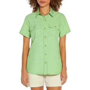 Eddie Bauer Women's Short Sleeve Adventure Top Size XXL Quiet Green - Picture 1 of 6
