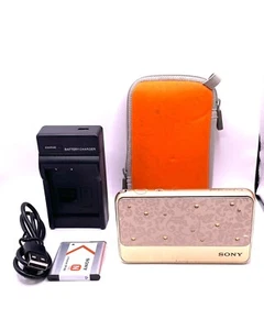 【NEAR MINT】SONY Cyber Shot DSC-T99D 14.1MP Digital Camera Rare Gold Japan - Imagen 1 de 8