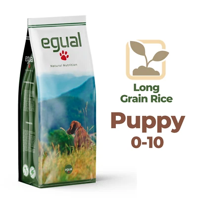 LOW GRAIN EGUAL PUPPY  0 - 10 LONG RICE  ALIMENTO OLISTICO  PER CUCCIOLI KG 15 - Immagine 1 di 2