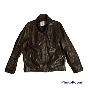 WILLIAM RAST Justin JT Timberlake X Trace Ayala Bomber Leather Jacket LG Brown - Picture 1 of 6