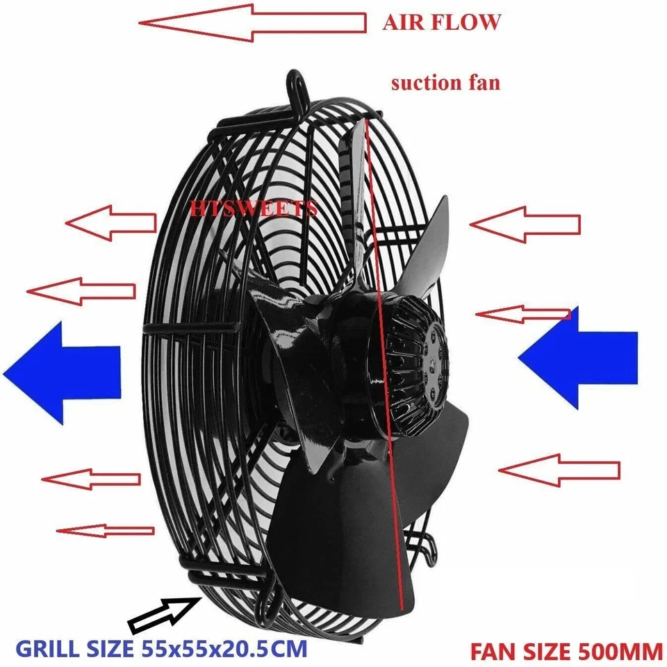 Axial Fan Motor Condenser Evaporator  Commercial  500mm Suction,500S-G - Image 1 of 4