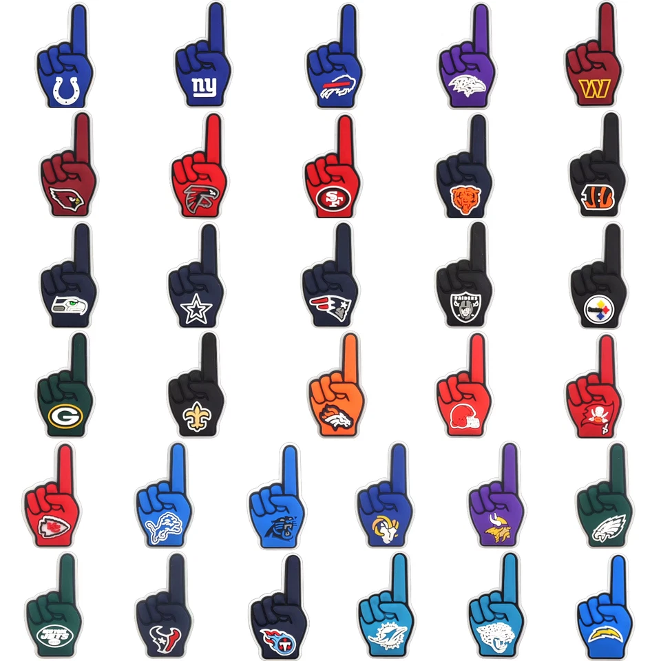 Surtido Equipo Fútbol #1 Dedo Zapato Dijes Botón Trasero Foto 1 de 1