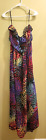 Womens Dress Size S Dots Multicolored Strapless Maxi 